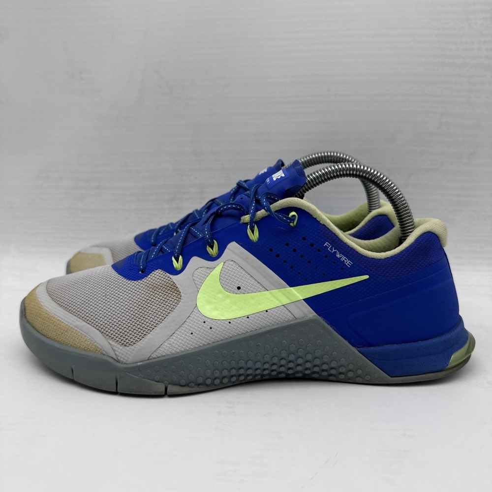 Nike Metcon 2 Platinum Green Blue Women's US 9 CrossFit Athletic Sneakers